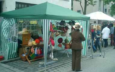 Handwerkerstände Hutverkauf